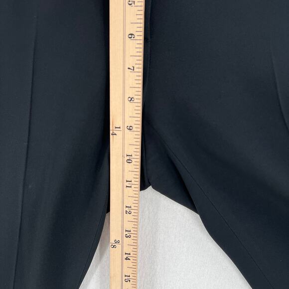 ALEXANDER MCQUEEN Pants Womens 4 Black Cropped Flare Split Hem Lace Up Calf - Picture 14 of 16